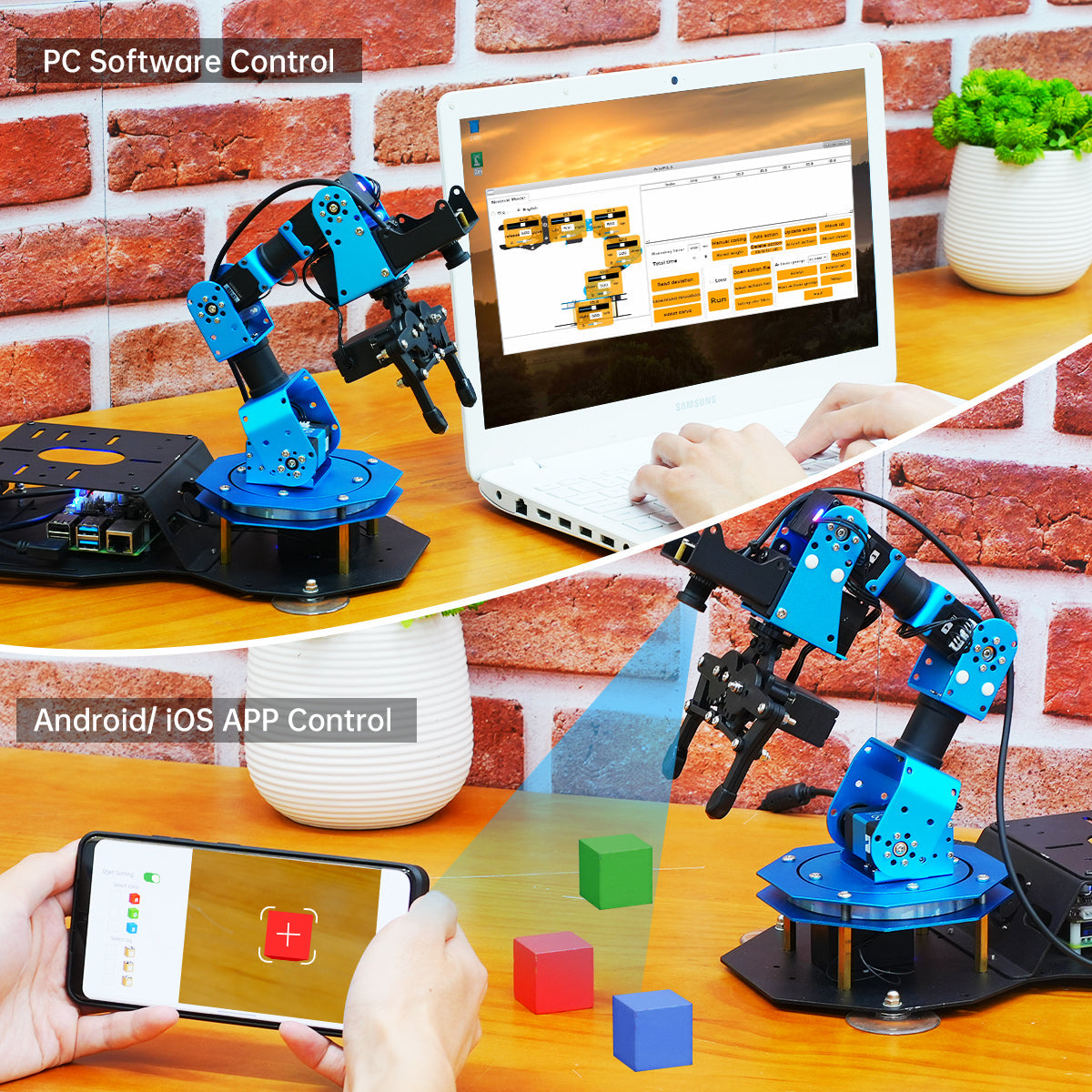 Hiwonder ArmPi FPV AI Vision Raspberry Pi ROS Robotic Arm with Python Open Source