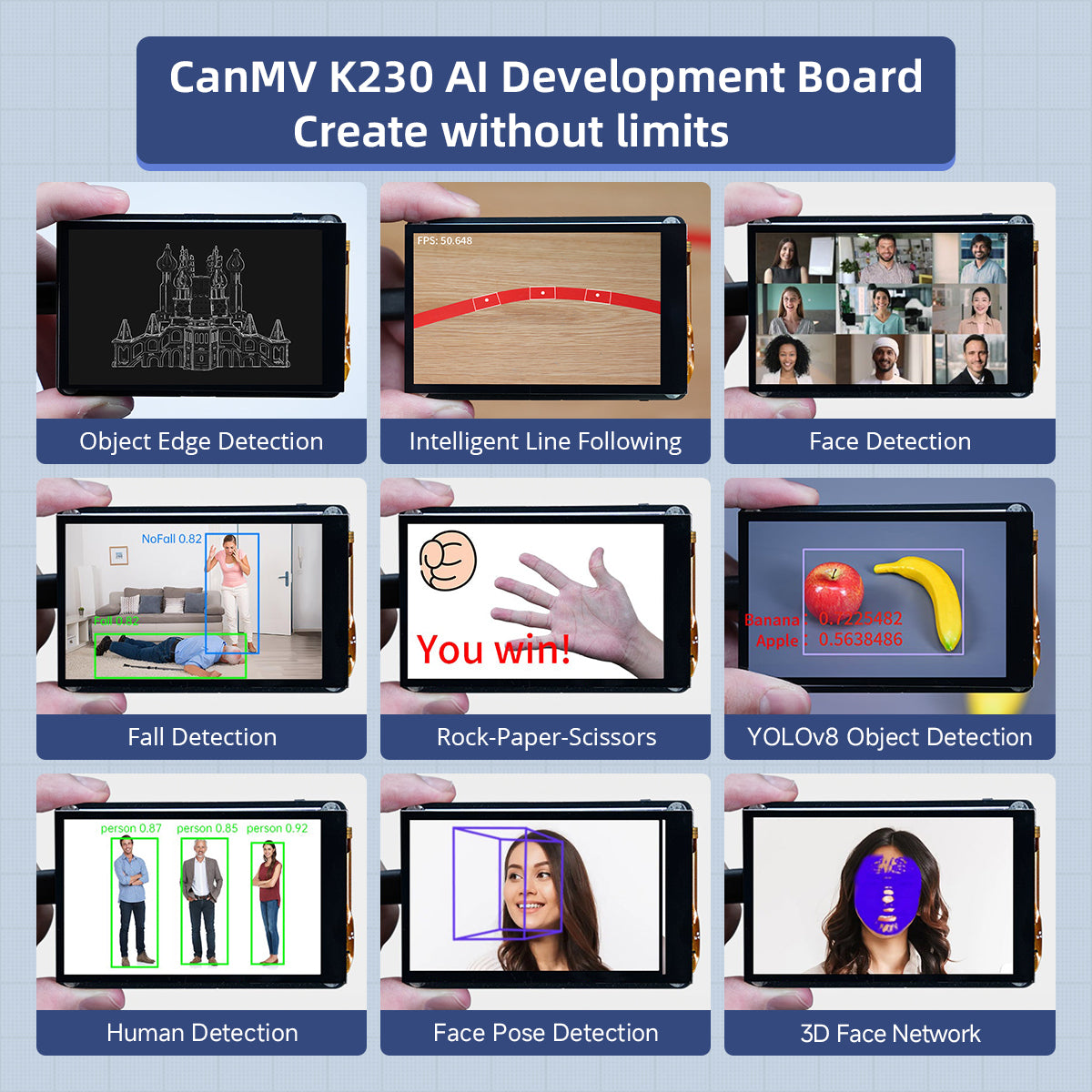 Hiwonder CanMV K230 AI Development Board, AI HD Camera, 6T Equivalent Computing Power