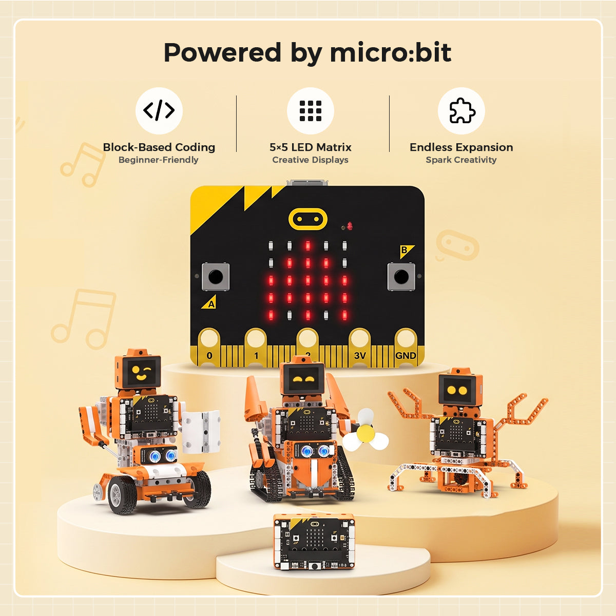 DaDa:bit AI Large Model Kit Programmable Building Block Kit Powered by micro:bit with AI Vision Module Supports Sensor Expansion