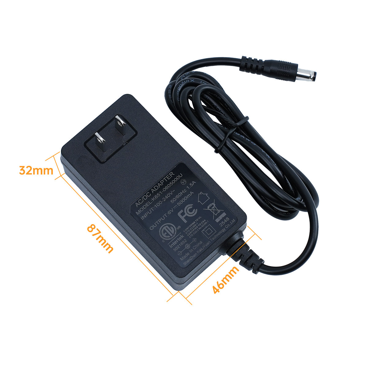 Power Adapter for Robot Arm and Robotics DC Plug 6V 5A