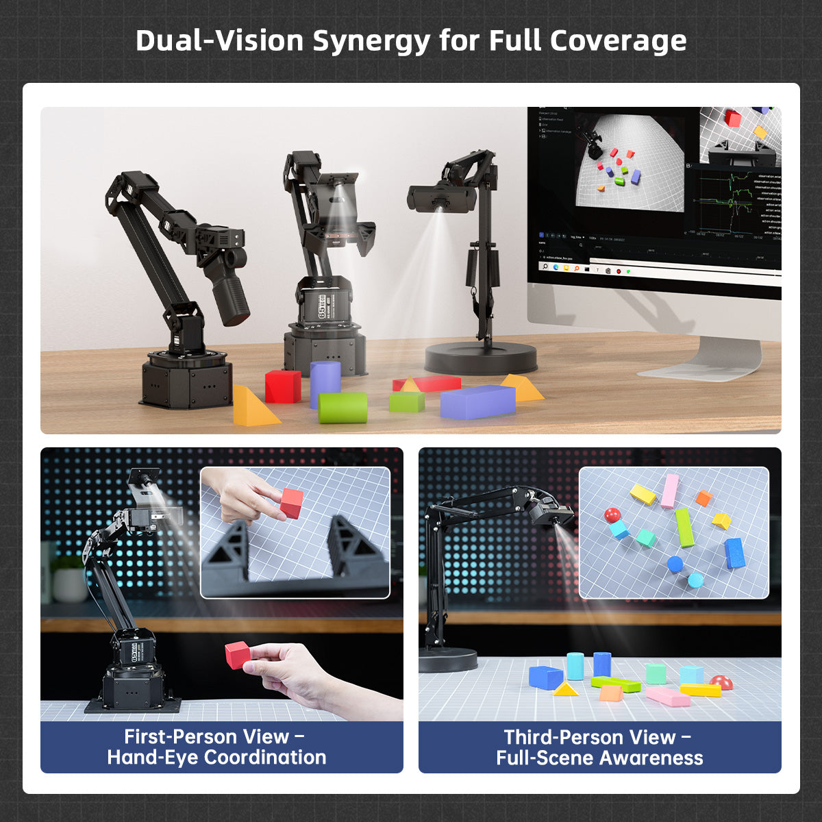 Hiwonder NexArm LeRobot Open-Source 6-Axis Robotic Arm for Embodied AI, Imitation Learning, and ESP32 Development