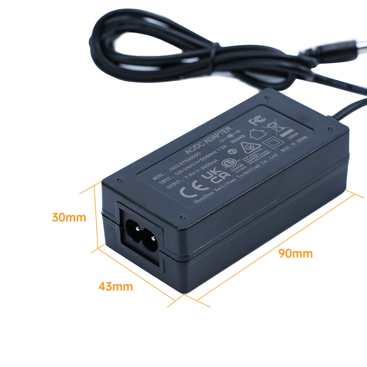 Power Supply Adapter for Robot Arm DC Plug 7.5V 3A