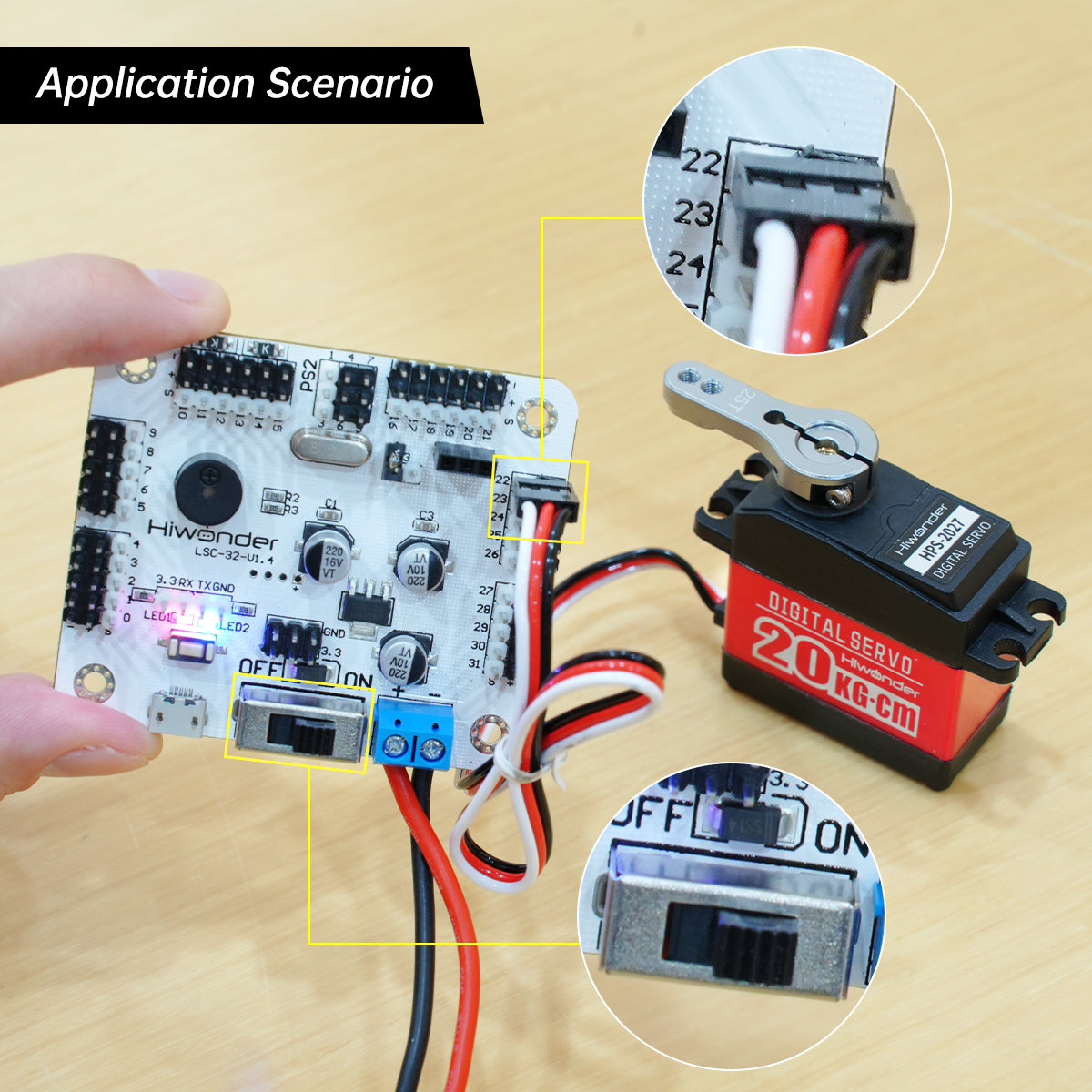 LSC-32: Hiwonder 32 Channel Digital Servo Controller with 16M Memory/ Arduino Compatible