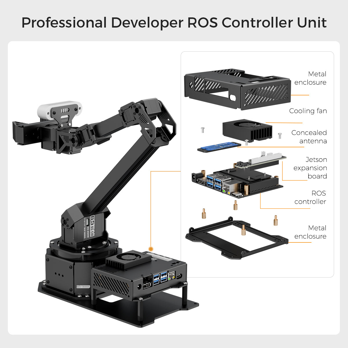 Hiwonder NexArm Open-Source ROS Robotic Arm VLA Embodied AI Kit with  NVIDIA/Raspberry Pi & ESP32  Dual-Controller Design, Multimodal Large AI Models & OpenClaw
