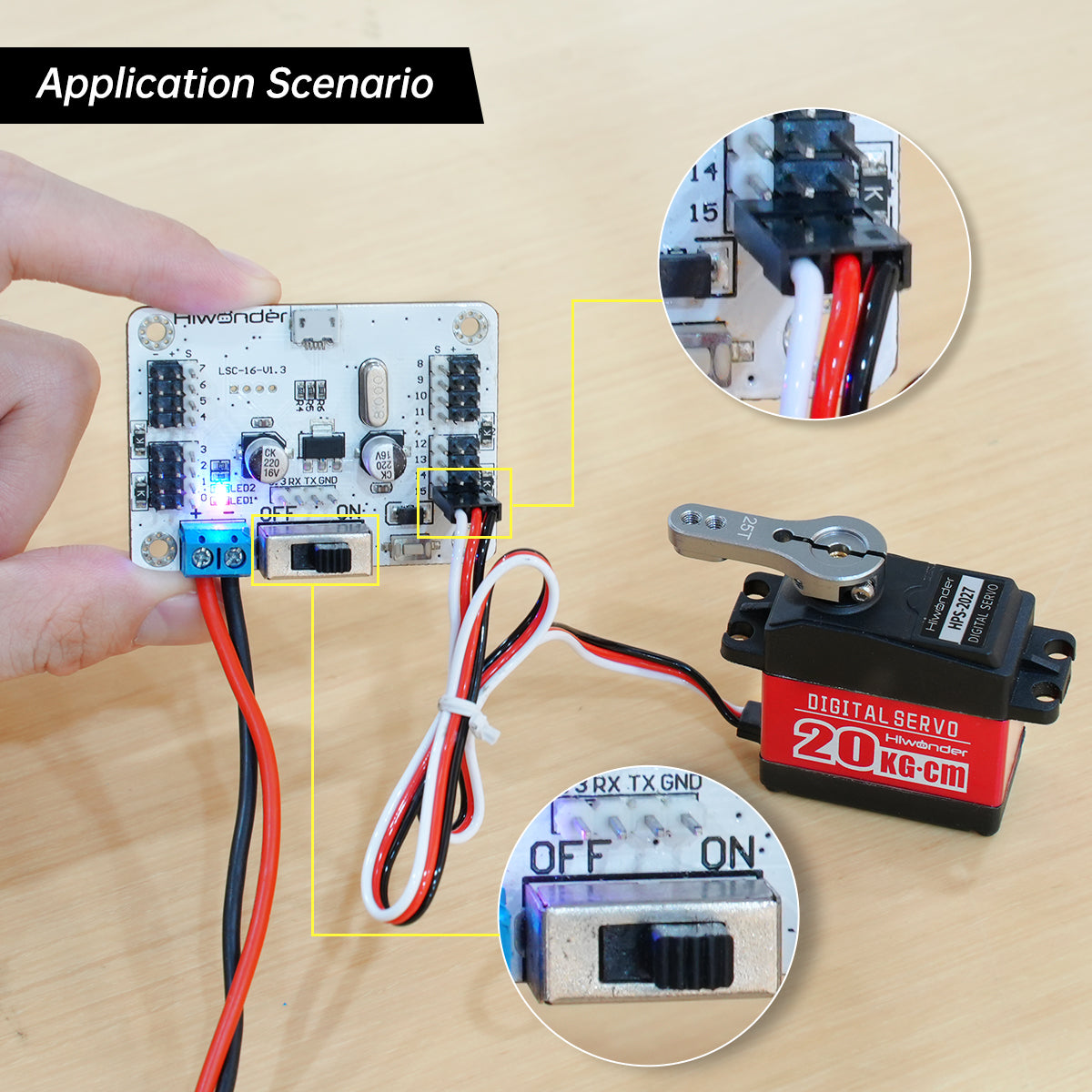 LSC-16: Hiwonder 16 Channel Servo Controller with Over-Current Protection