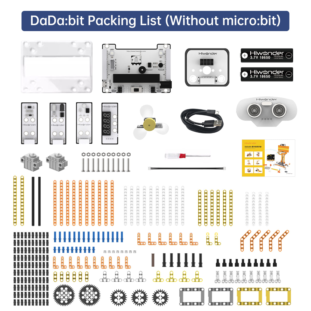 DaDa:bit Packing List (Without micro:bit)