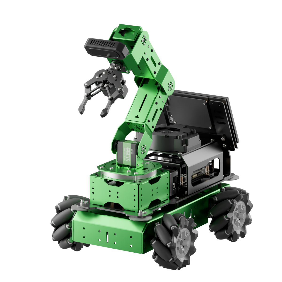 Hiwonder JetArm Pro ROS1 ROS2 3D Vision Robot, with Multimodal AI Model (ChatGPT), AI Voice and Vision Interaction, Support Chassis, Sliding Rail, Conveyor Belt Add-on