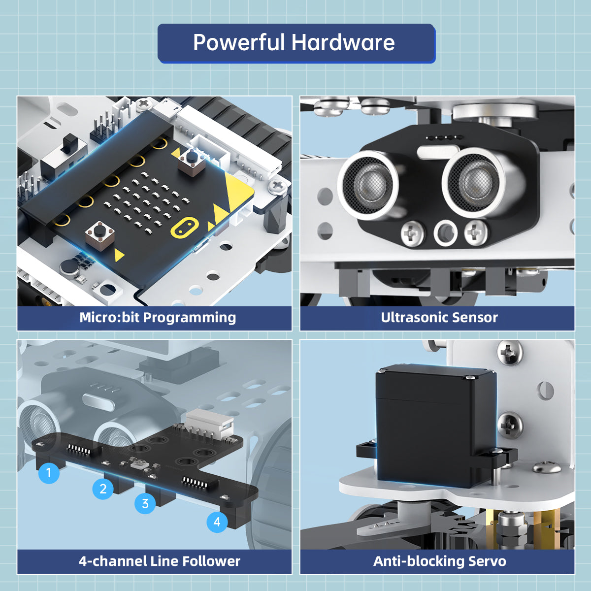 Qtruck Programmable Educational Robot: Hiwonder micro:bit Series Robot with Various Forms
