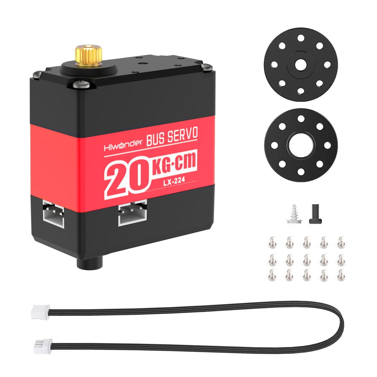 Hiwonder LX-224 Serial Bus Servo with Three Connectors /20KG Large Torque