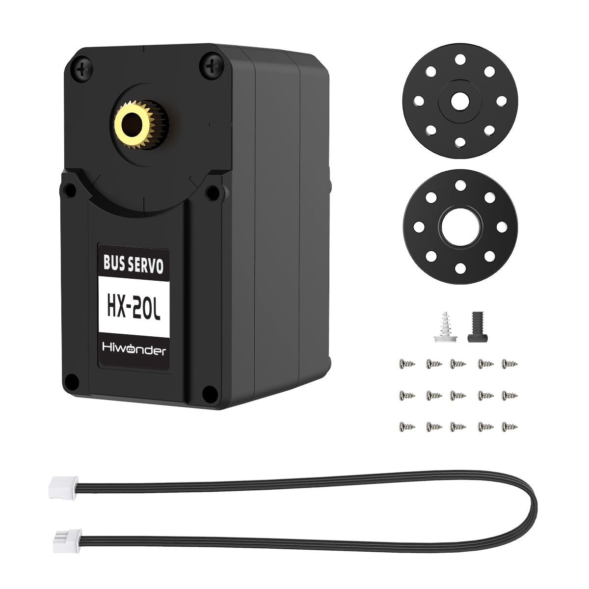 Hiwonder HX-20L 20kg High Torque Serial Bus Servo with Real-time Feedback, Full Metal Gear Dual Shaft Bearing for RC Robot