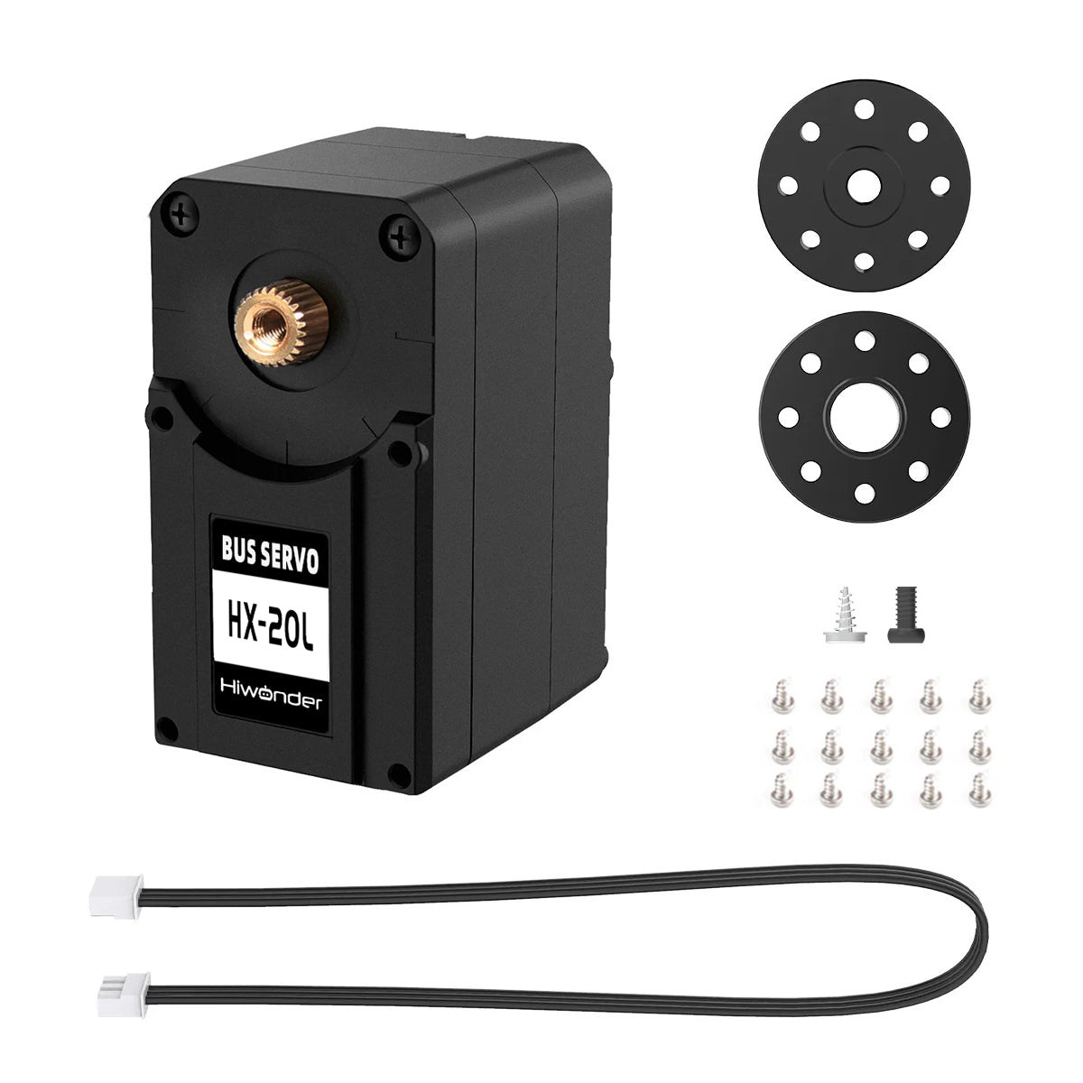 Hiwonder HX-20L 20kg High Torque Serial Bus Servo with Real-time Feedback, Full Metal Gear Dual Shaft Bearing for RC Robot