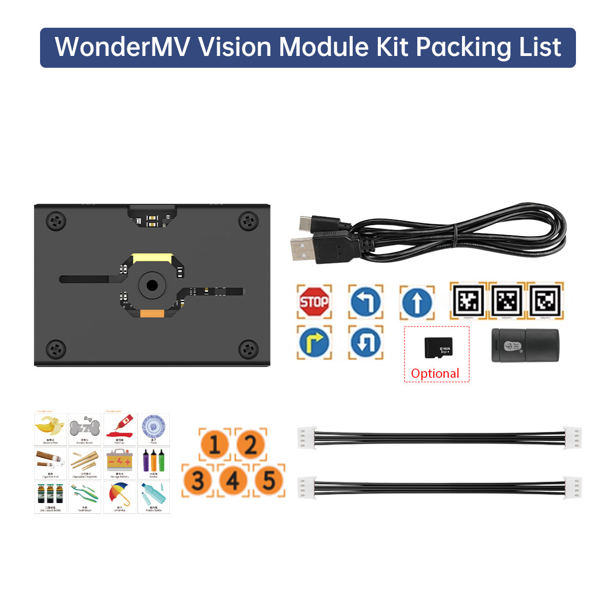 WonderMV Vision Module Kit Packing List