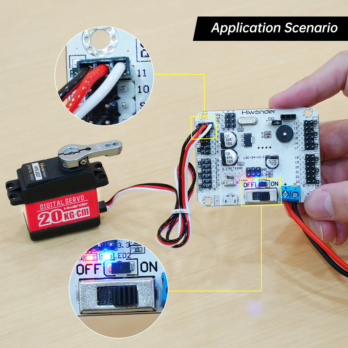 LSC-24: Hiwonder 24 Channel Digital Servo Controller with 16M Memory/Arduino Compatible