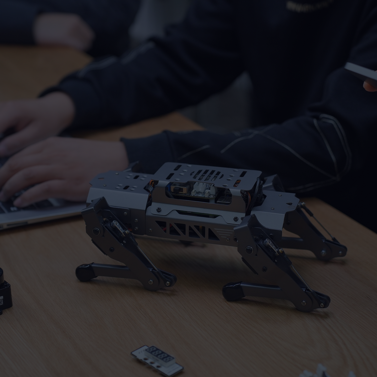 Hiwonder quadruped robot in a development environment