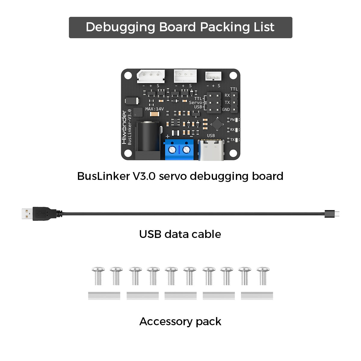 Debugging Board Packing List