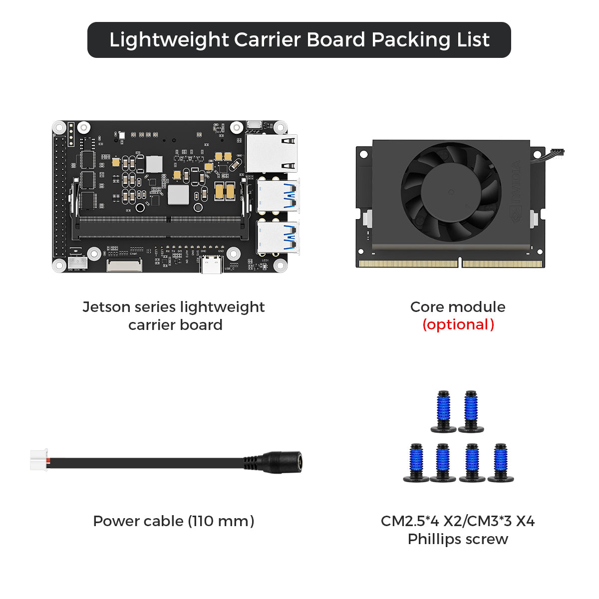 NVIDIA Jetson Orin Nano/NX SUPER Lightweight Mini AI Development Carrier Board Kit