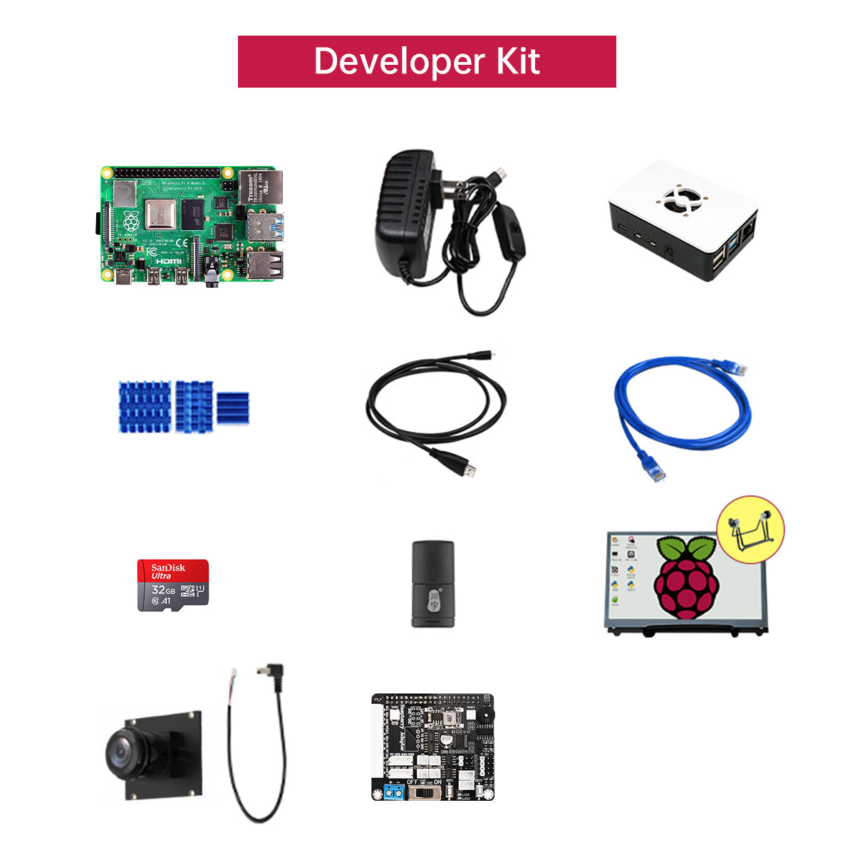 Raspberry Pi 4B 4G Board For Python Programming AI Vision Deep Learning Linux Development Board