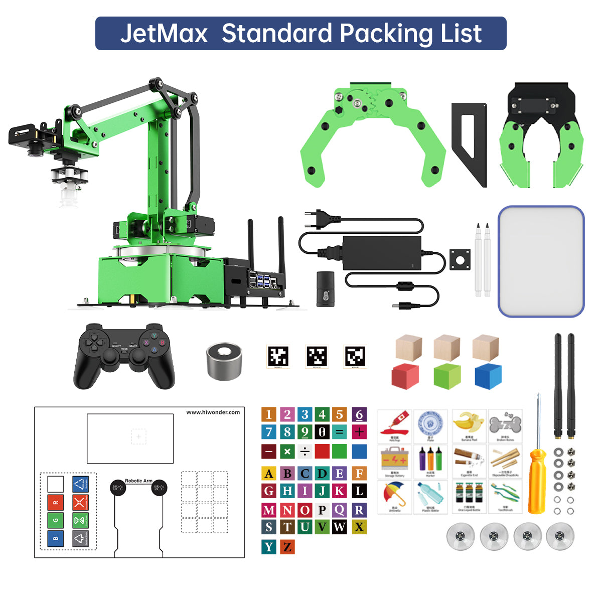 Hiwonder JetMax JETSON NANO Robot Arm ROS Open Source Vision Recognition Programmable Robot