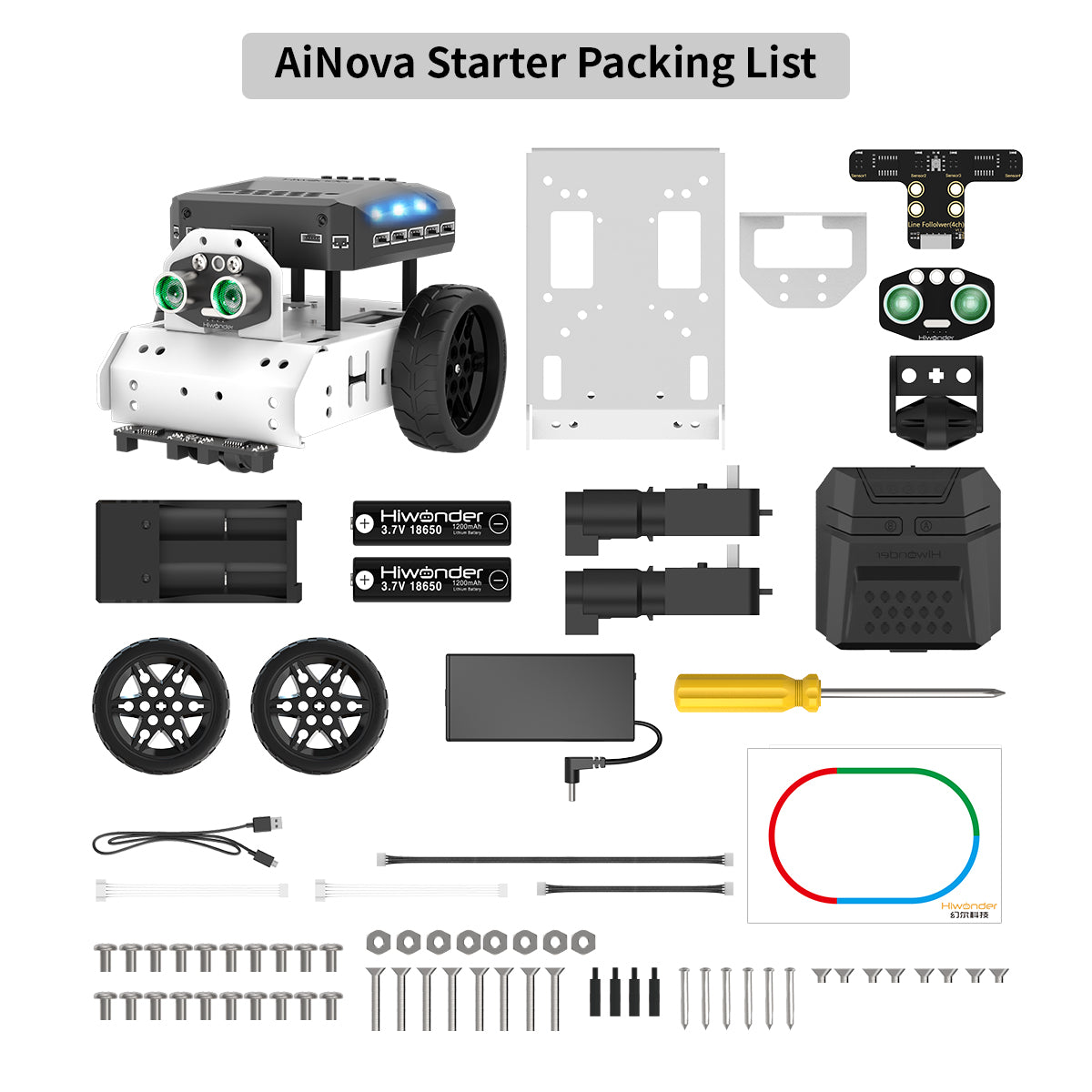 Hiwonder AiNova Intelligent Vision Robot Car Graphical Python/ Scratch Program