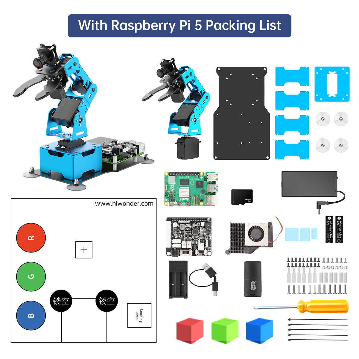 With Raspberry Pi 5 Packing List