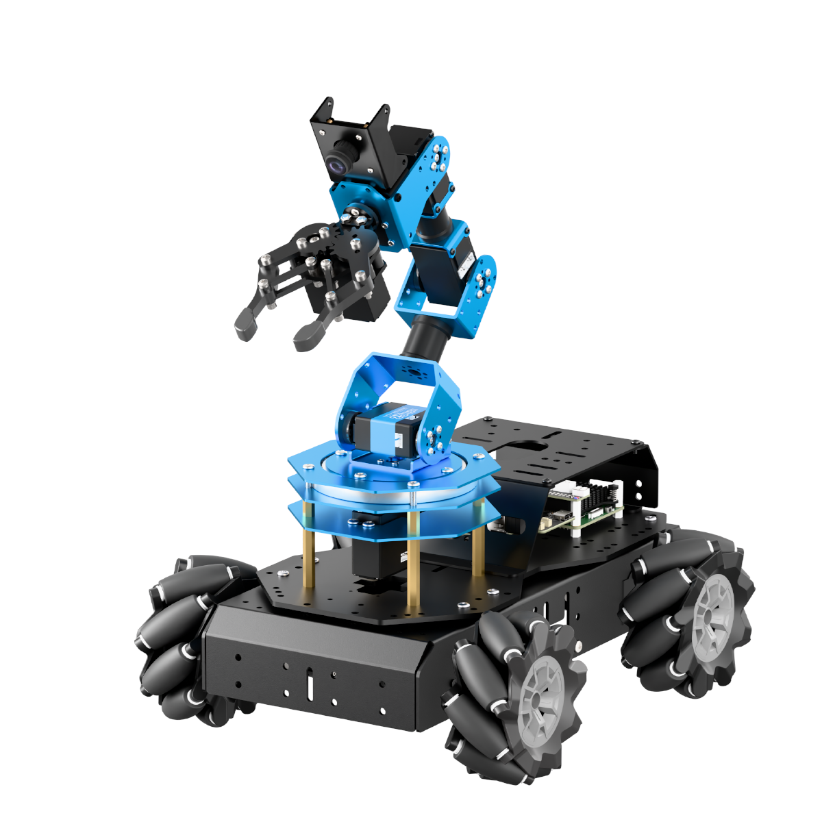 Hiwonder ArmPi Pro Raspberry Pi 5 ROS Robotic Arm Developer Kit with 4WD Mecanum Wheel Chassis Open Source Robot Car