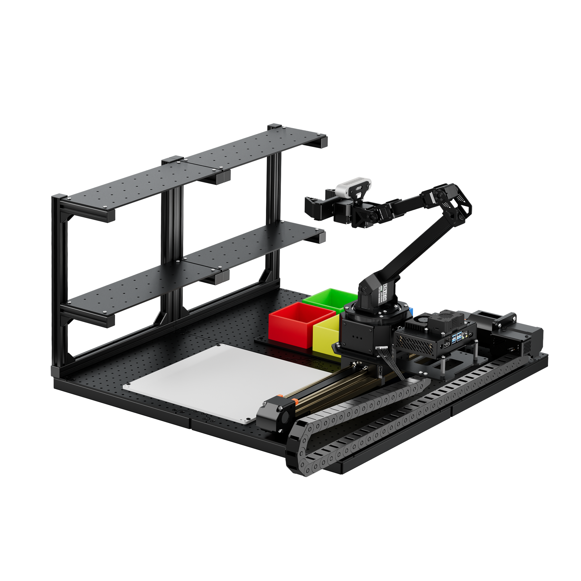 Hiwonder NexArm ROS Robotic Arm VLA Embodied AI Sliding Rail Warehouse Sandbox Open-Source Kit with NVIDIA/Raspberry Pi & ESP32 Dual-Controller Design, Multimodal Large AI Models & OpenClaw