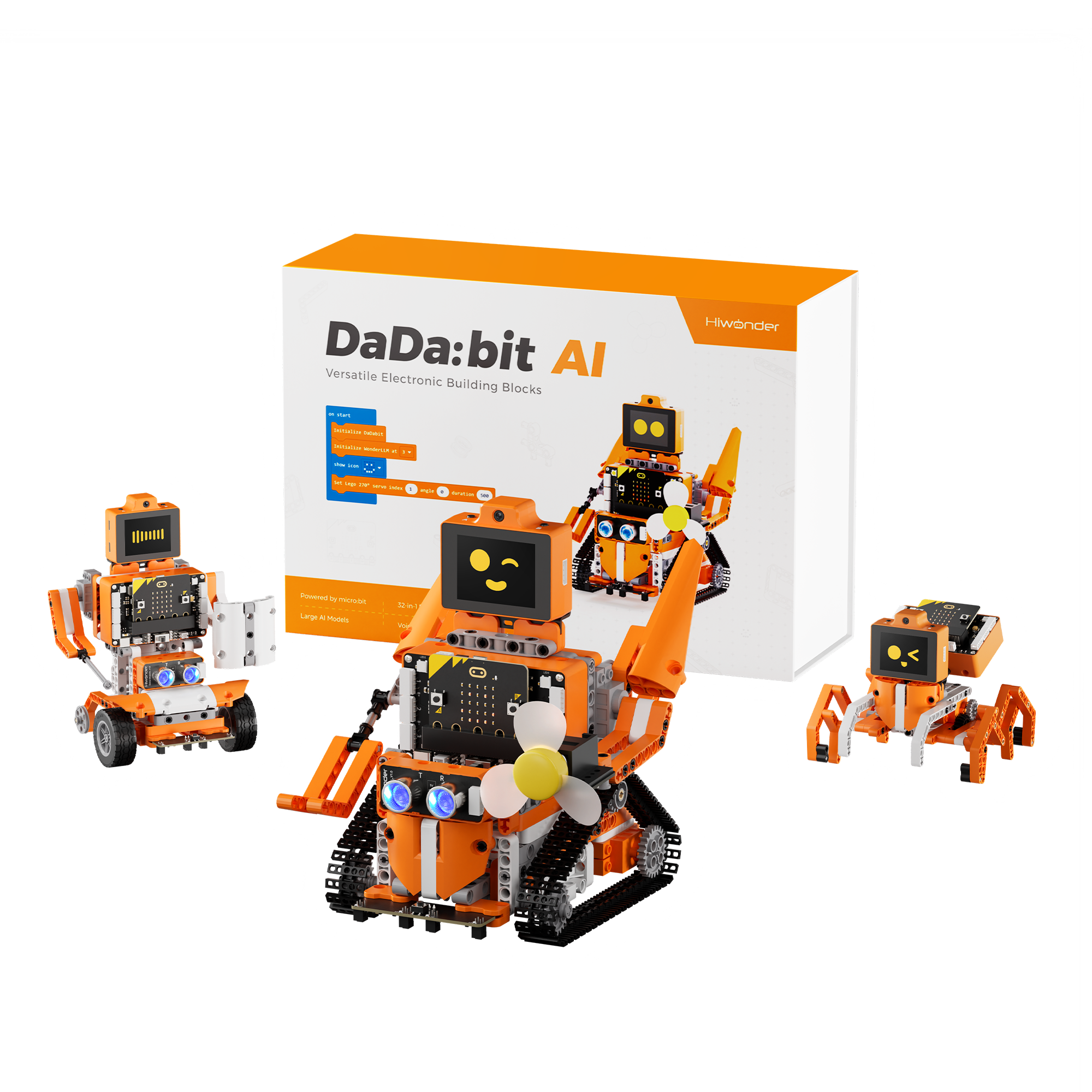 DaDa:bit AI Large Model Kit Programmable Building Block Kit Powered by micro:bit with AI Vision Module Supports Sensor Expansion
