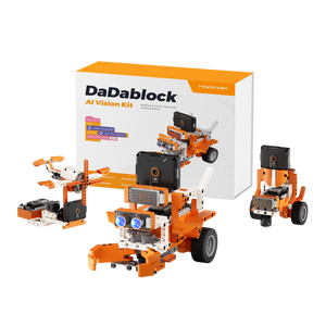 DaDablock AI Vision Kit Programmable Building Block Kit Powered by ESP32 with Sensor Expansion, AI vision , Supports Scratch & Python