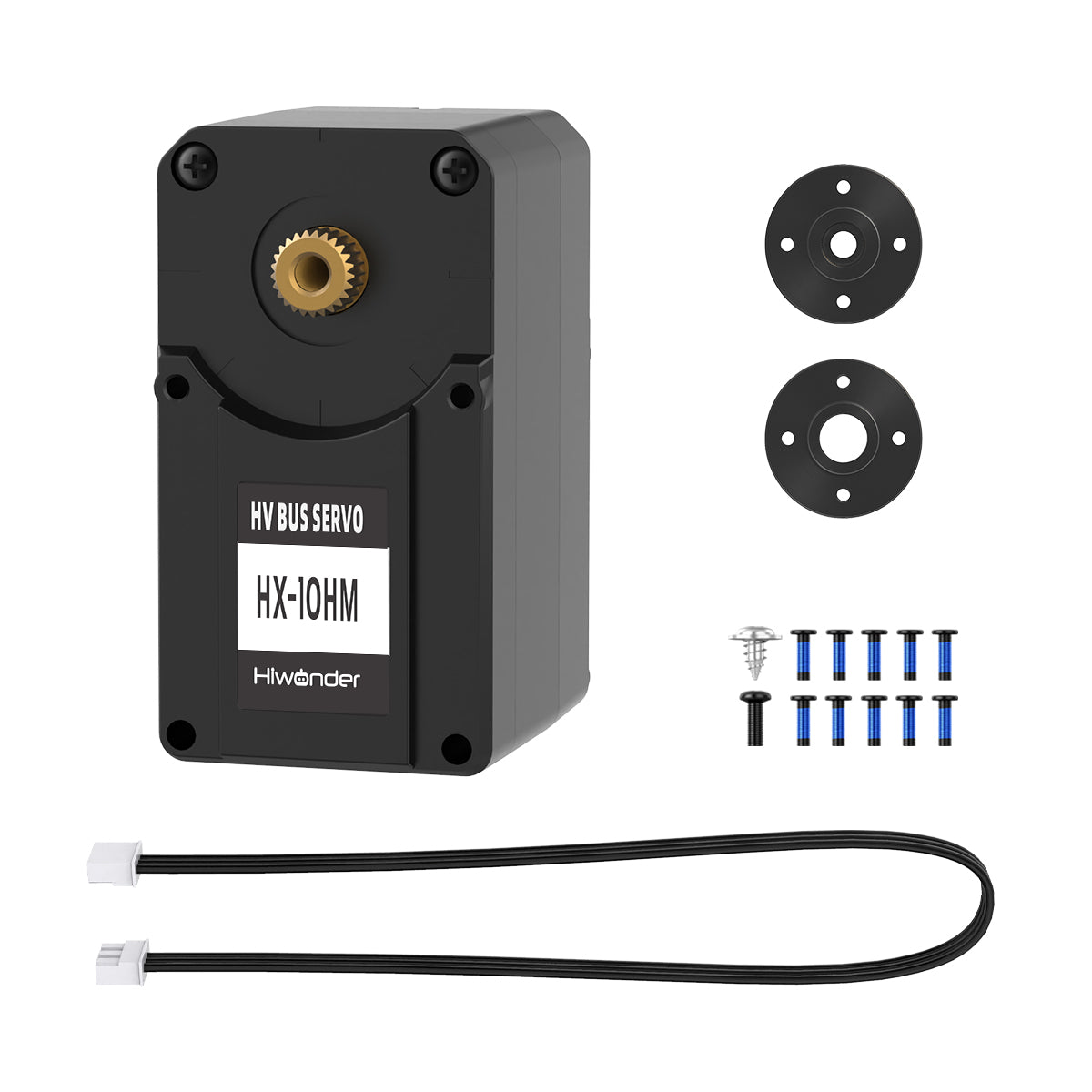 Hiwonder HX-10HM Magnetic Encoder Intelligent Serial Bus Servo with Double Shaft, High-Voltage Serial, 10KG Torque, 360° Angle Control with Feedback