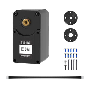 Hiwonder HX-10HM Magnetic Encoder Intelligent Serial Bus Servo with Double Shaft, High-Voltage Serial, 10KG Torque, 360° Angle Control with Feedback