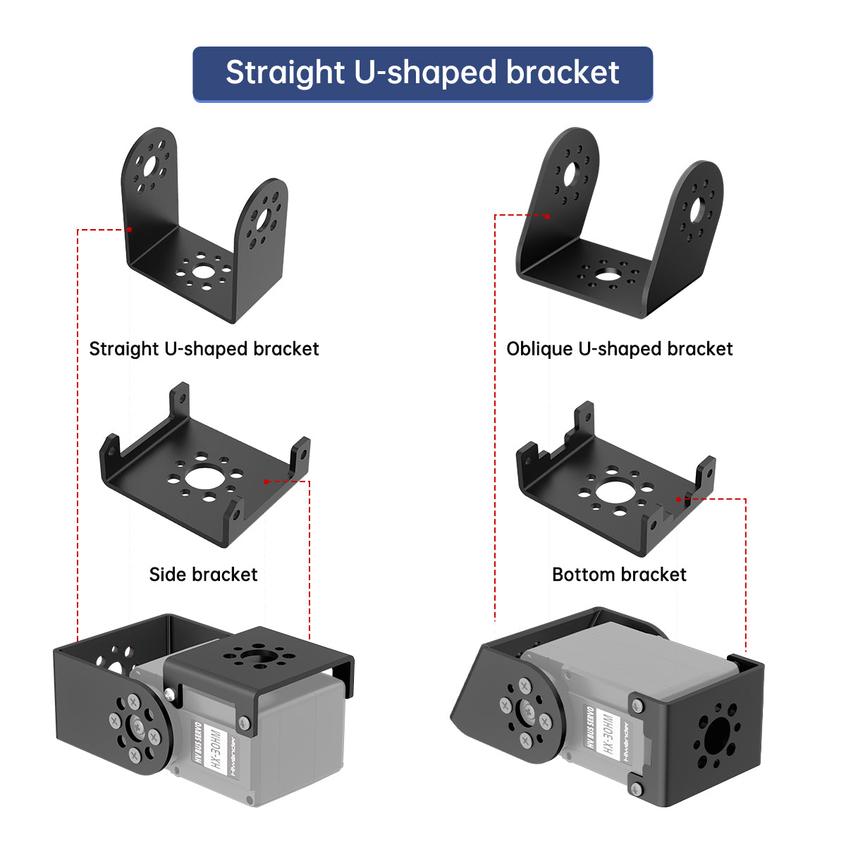 Hiwonder HX-30HM Magnetic Encoder Intelligent Serial Bus Servo with Double Shaft, High-Voltage Serial, 30KG Torque, 360° Angle Control with Feedback