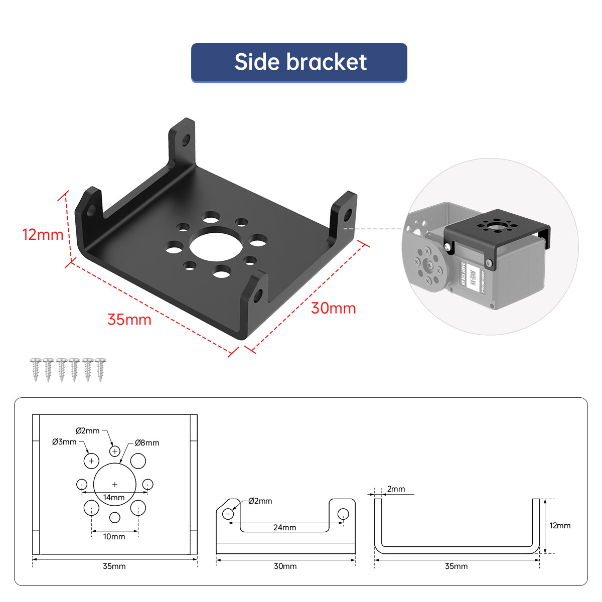 Hiwonder HX-10HM Magnetic Encoder Intelligent Serial Bus Servo with Double Shaft, High-Voltage Serial, 10KG Torque, 360° Angle Control with Feedback