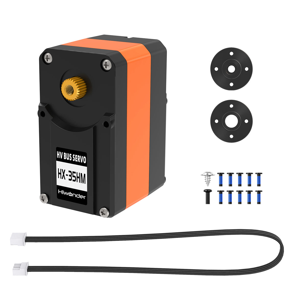Hiwonder HX-35HM Serial Bus Servo with 360 Degrees Magnetic Encoder Double Shaft, 35KG Strong Torque and Data Feedback Function