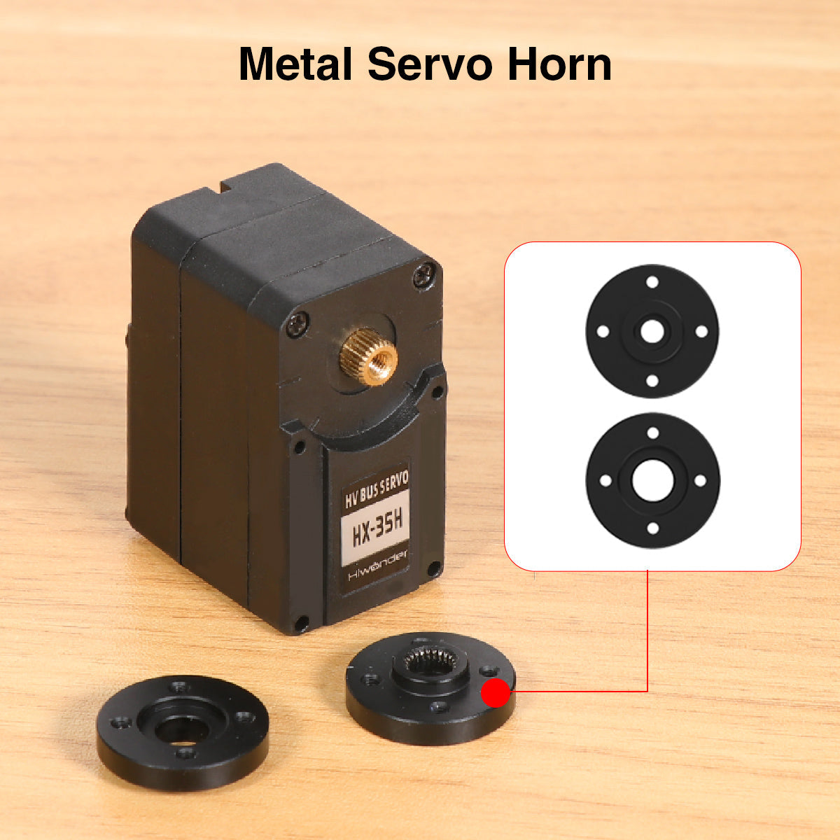 Hiwonder HX-35H Serial Bus High Voltage Servo with Double Shaft, 35KG Strong Torque and Data Feedback Function