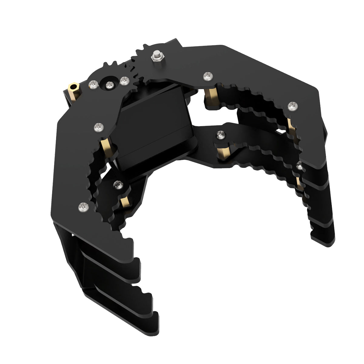 Black Metal Mechanical Gripper for Robot DIY