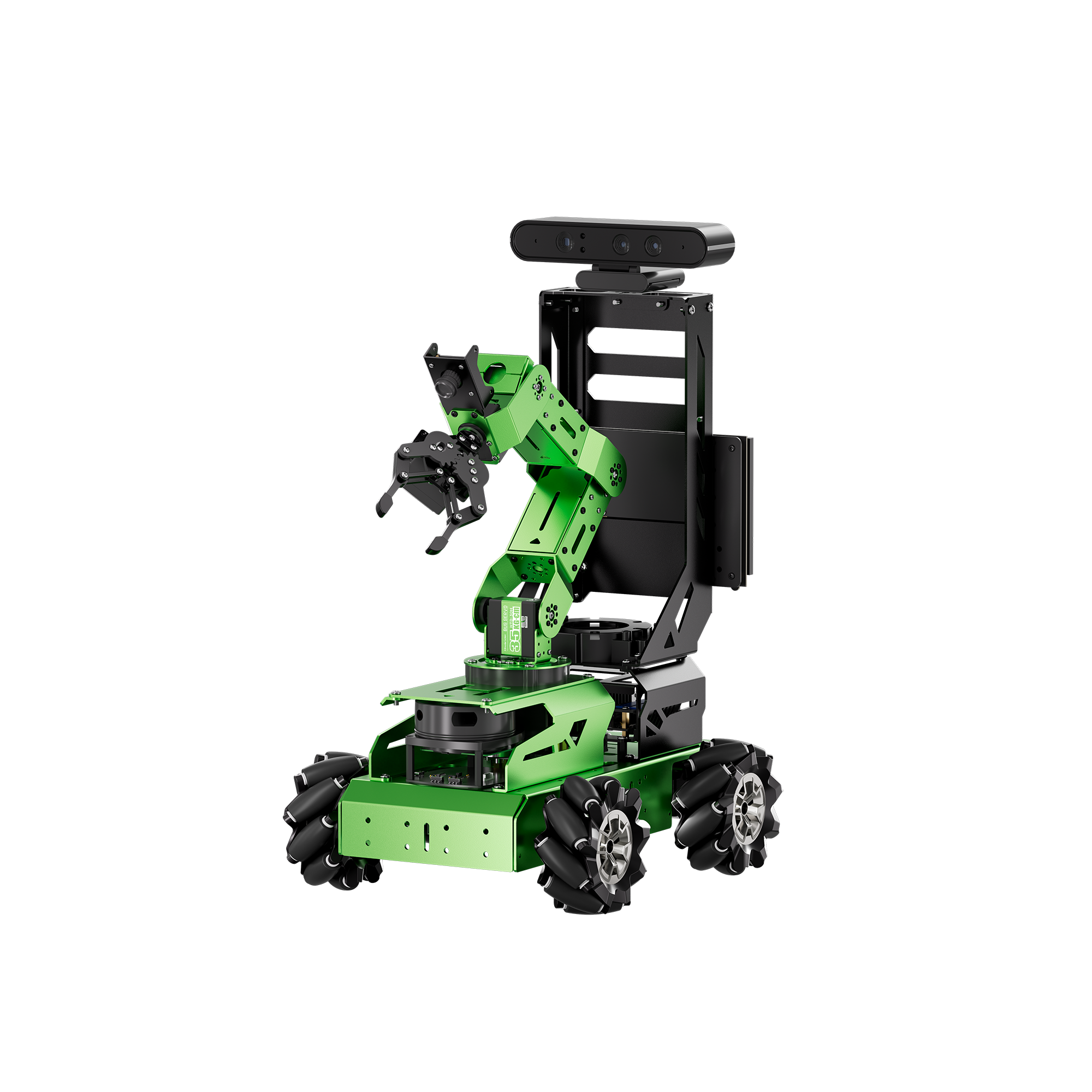 Hiwonder JetAuto Pro AI Robot Car with 6DOF Vision Robotic Arm, Support ROS1 ROS2, with Large AI Model (ChatGPT), SLAM Mapping/Navigation, AI Voice Interaction, Intelligent Sorting