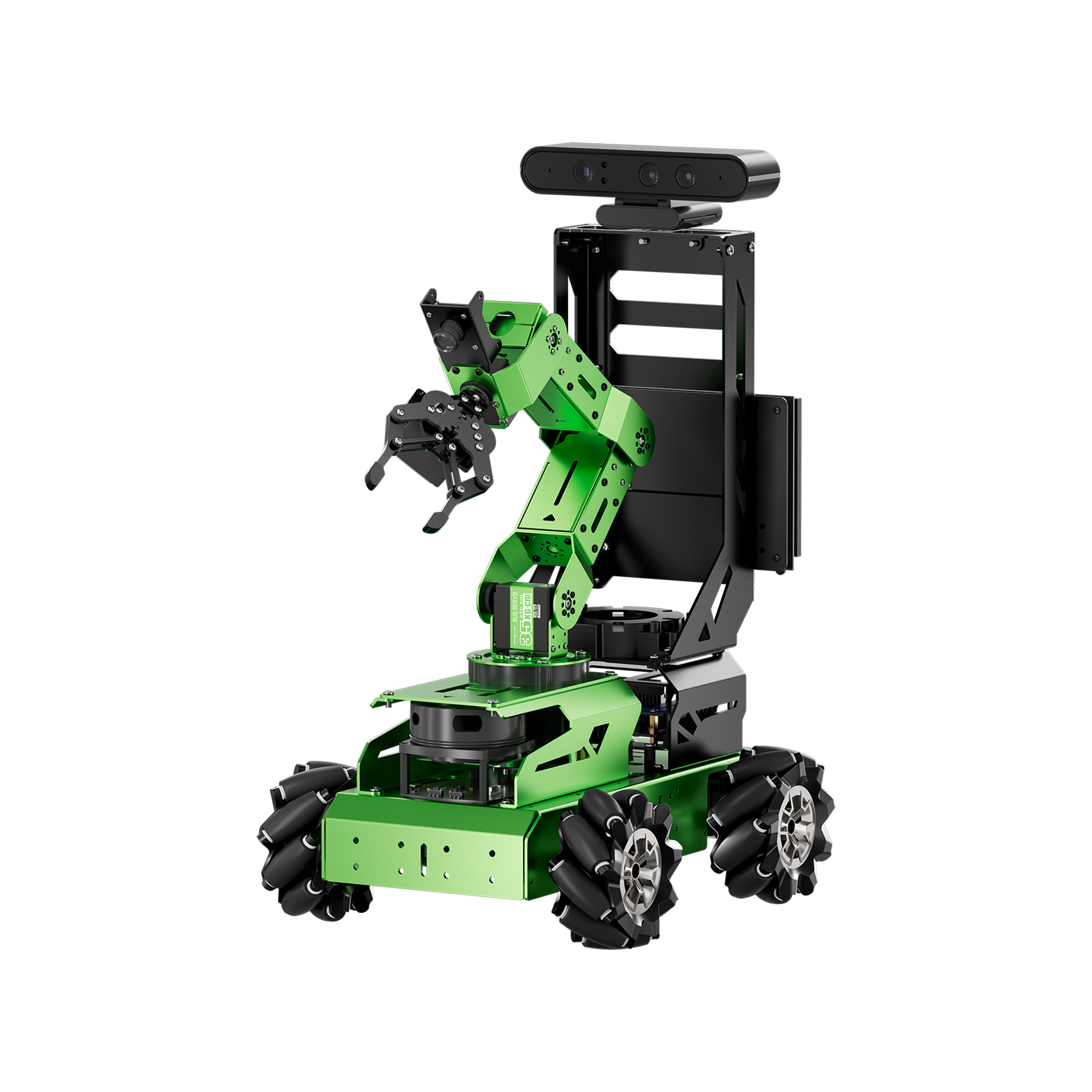 Hiwonder JetAuto Pro AI Robot Car with 6DOF Vision Robotic Arm, Support ROS1 ROS2, with Large AI Model (ChatGPT), SLAM Mapping/Navigation, AI Voice Interaction, Intelligent Sorting