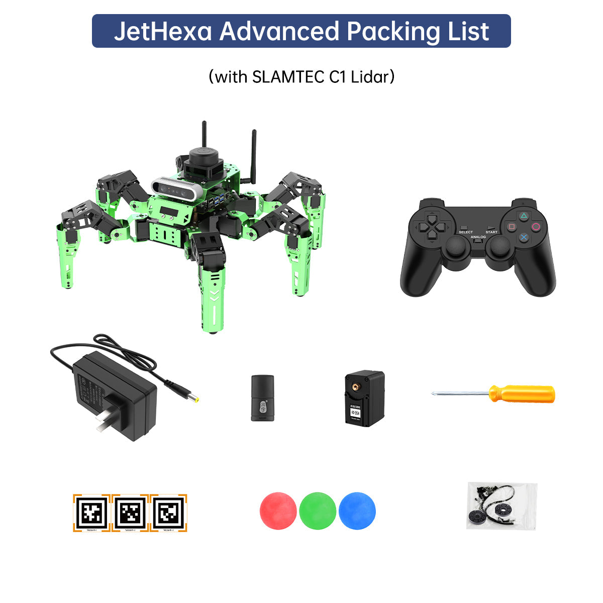 Hiwonder JetHexa ROS Hexapod Robot Kit Powered by Jetson Nano with Lidar Depth Camera Support SLAM Mapping and Navigation