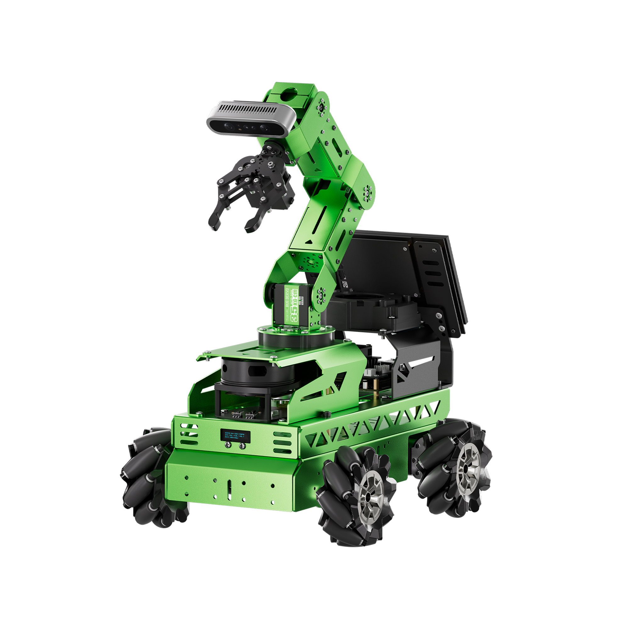 Hiwonder JetRover JETSON Robot Car with AI Vision Robotic Arm, Supports ROS1 & ROS2, with AI Large Model (ChatGPT), SLAM Mapping/Navigation, AI Voice Interaction, Intelligent Sorting