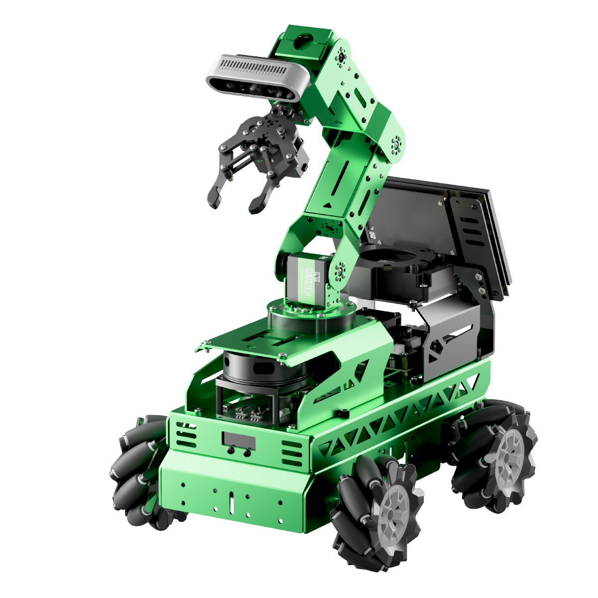 Hiwonder JetRover JETSON Robot Car with AI Vision Robotic Arm, Supports ROS1 & ROS2, with AI Large Model (ChatGPT), SLAM Mapping/Navigation, AI Voice Interaction, Intelligent Sorting