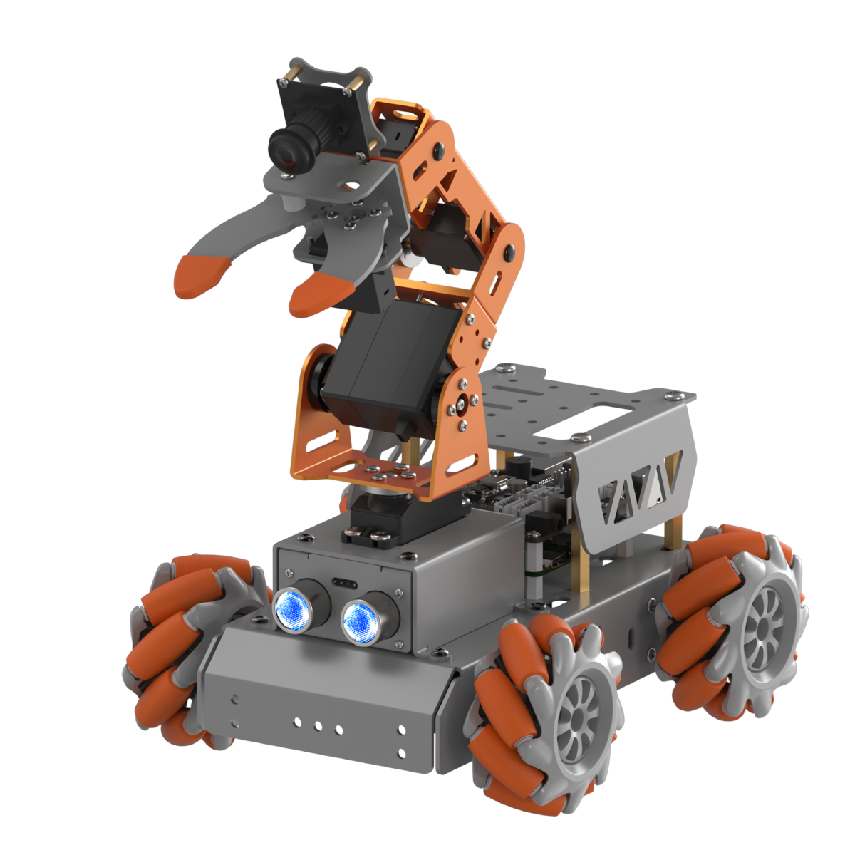 MasterPi Hiwonder AI Vision Robot Arm with Mecanum Wheels Car Powered by Raspberry Pi 5 Open Source Robot Car