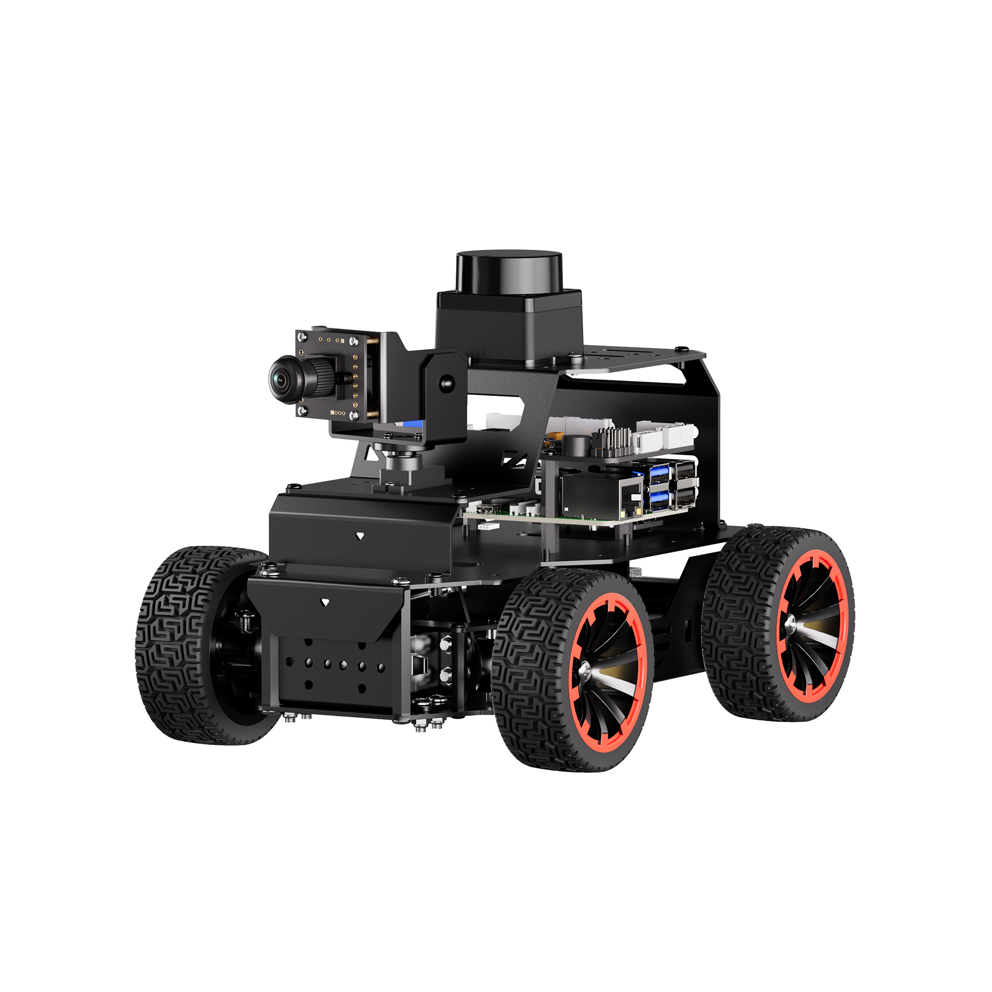 Hiwonder MentorPi A1 Raspberry Pi 5 Robot Car, Ackerman Chassis 2DOF Monocular Camera ROS2-HUMBLE Support SLAM and Autonomous Driving
