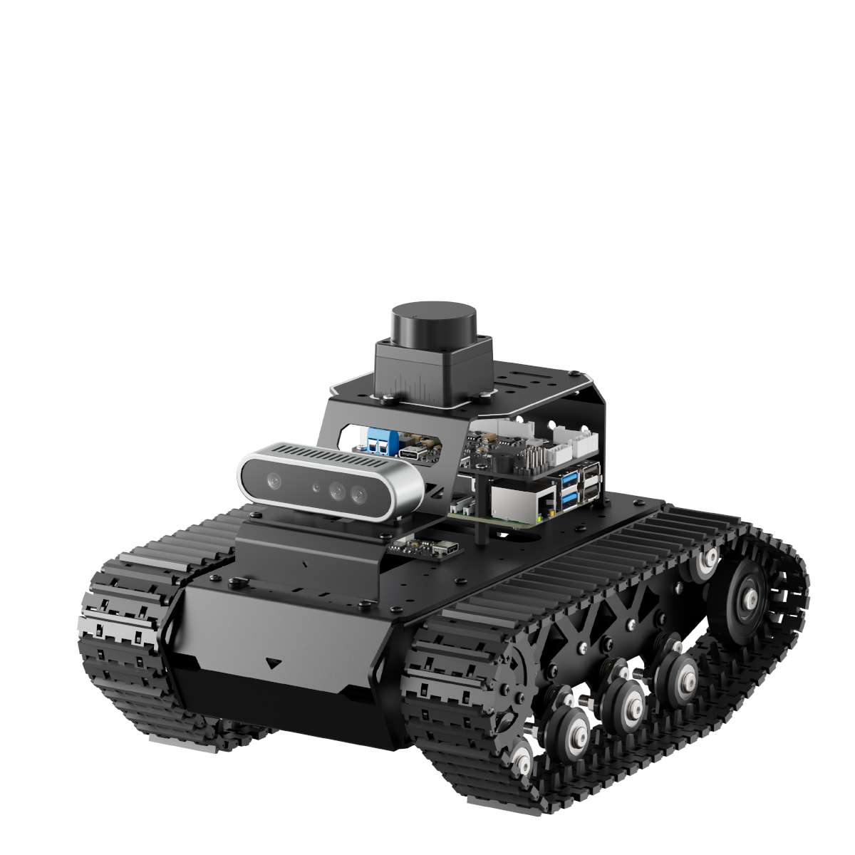 Hiwonder MentorPi T1 Raspberry Pi Robot Car – Tank Chassis, ROS2 AI Coding Robot with Large AI model ChatGPT, SLAM and Autonomous Driving