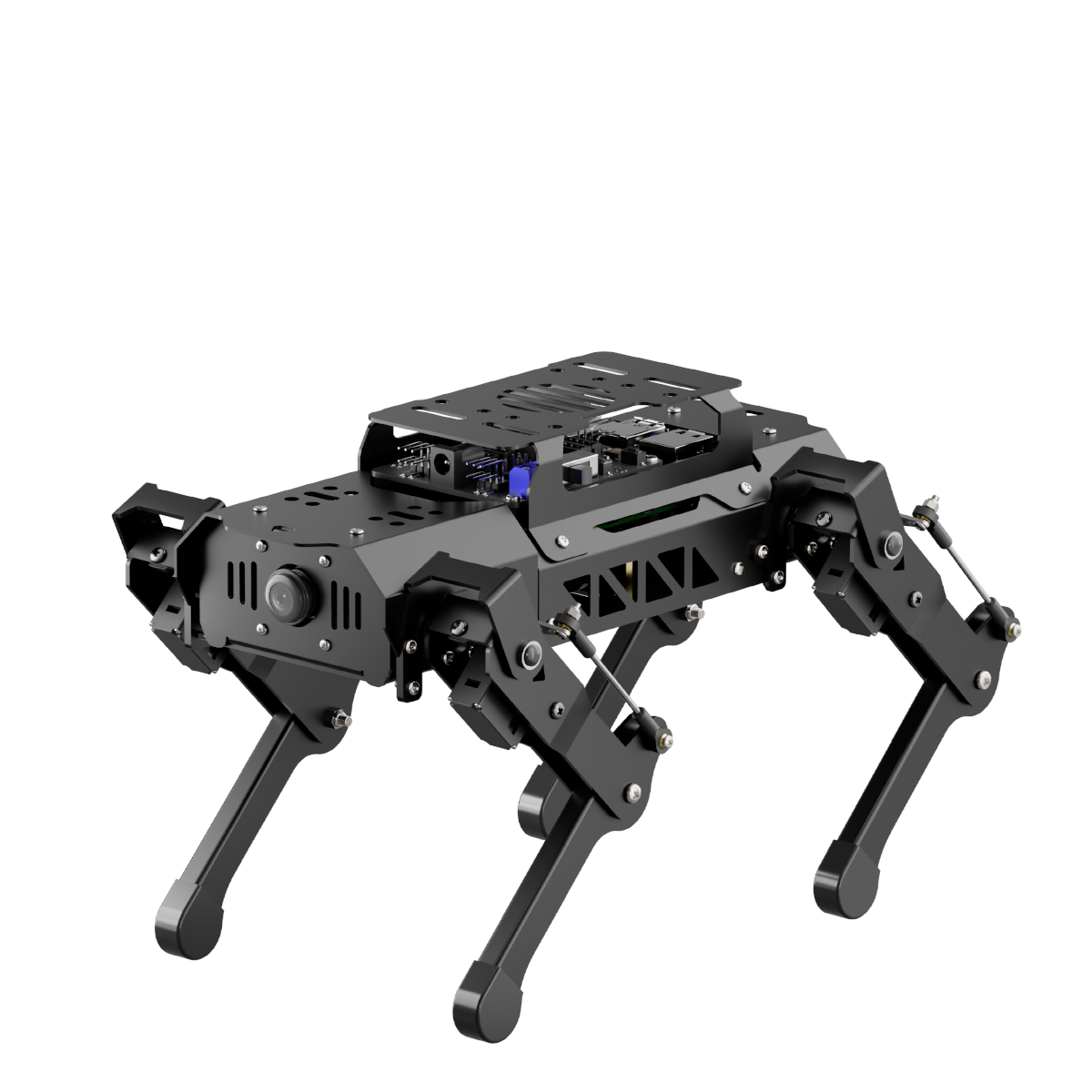 Hiwonder PuppyPi ROS Quadruped Robot with Raspberry Pi, Integrated with Large AI Model (ChatGPT), Supports AI Vision, Voice Interaction, LiDAR, and Robotic Arm Attachment
