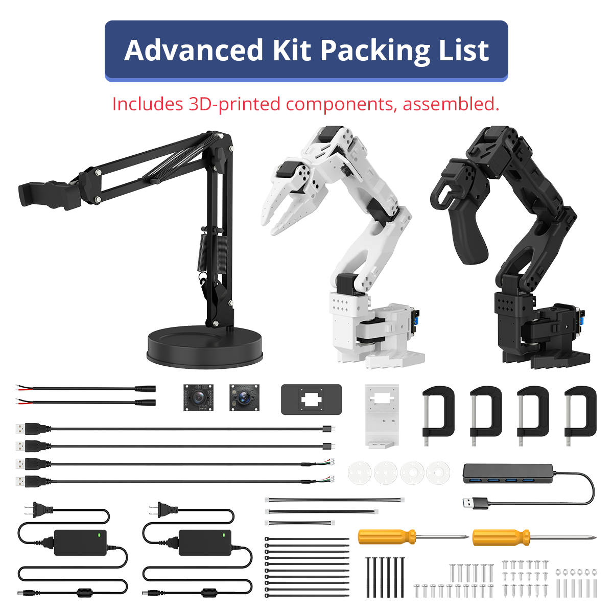 Hiwonder LeRobot SO-ARM101 Open-Source 6-Axis Robotic Arm with AI Vision & AI Recognition for Embodied Intelligence Programming