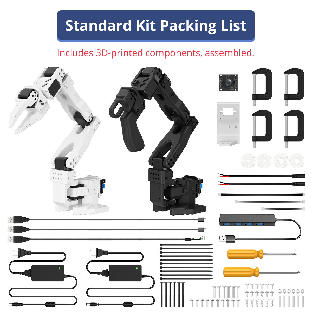Hiwonder LeRobot SO-ARM101 Open-Source 6-Axis Robotic Arm with AI Vision & AI Recognition for Embodied Intelligence Programming