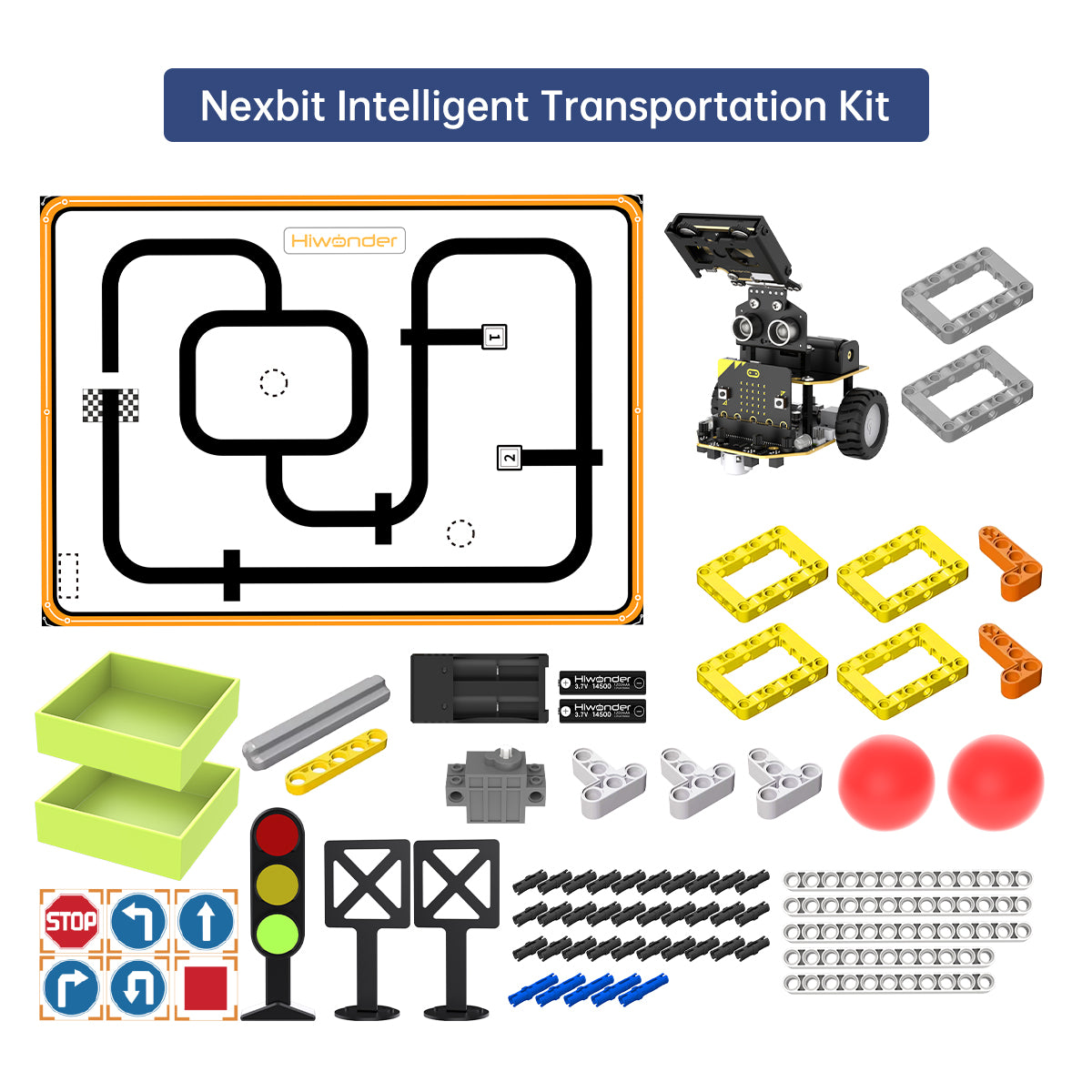 AI Vision Robot Nexbit, micro:bit Programming Educational Robot, Support WonderCam Smart Vision Module