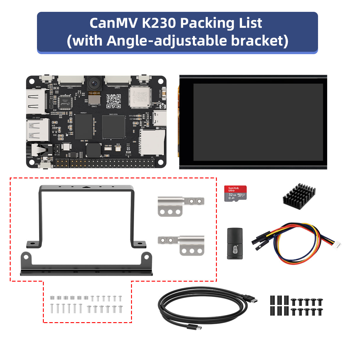 CanMV K230 Packing List