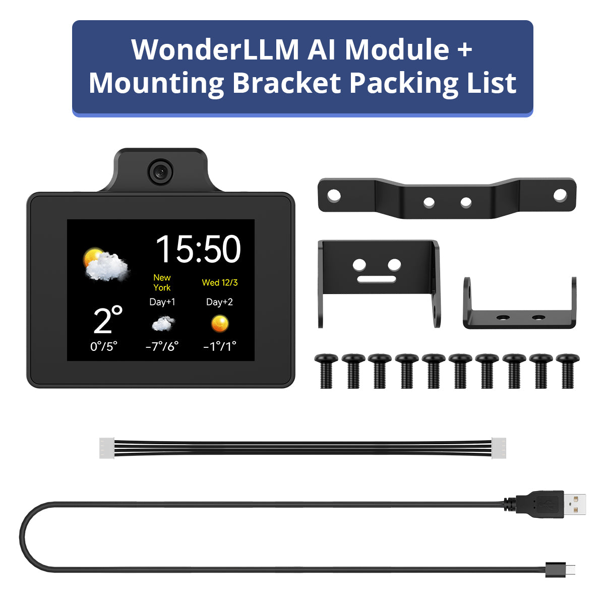 Hiwonder WonderLLM AI Large Language Model AI Vision & Smart Chat Module with ESP32 Camera