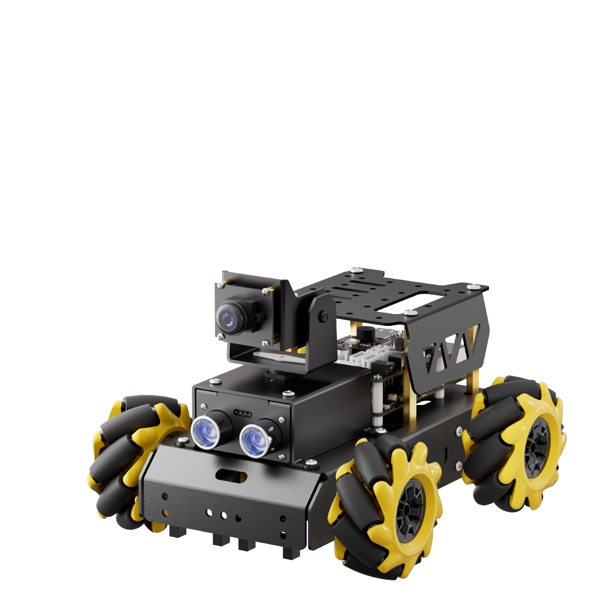 Hiwonder TurboPi Raspberry Pi Robot Car ROS2 with Mecanum Wheels, AI Vision & Tracking, Multimodal Large AI Model ChatGPT / Gemini / Grok / Llama, and Voice Interaction